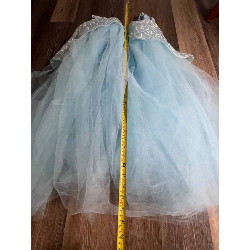 Cinderella Princess Dress Kids Size 10-11Y Blue Excellent Costume Gown‎
